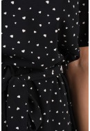 Rochie Only Amanda 2/4 Belt Wvn Black/Love Dots